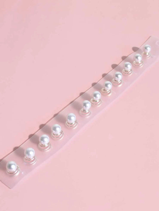 6 piezas de Espiral con perla artificial