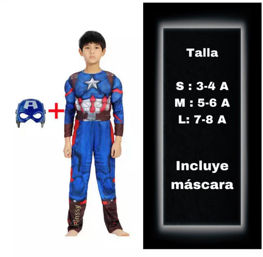 Disfraz de superhéroes Capitán America